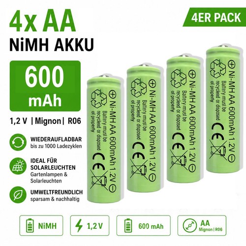 Nimh 600 mah 2 - aa,
