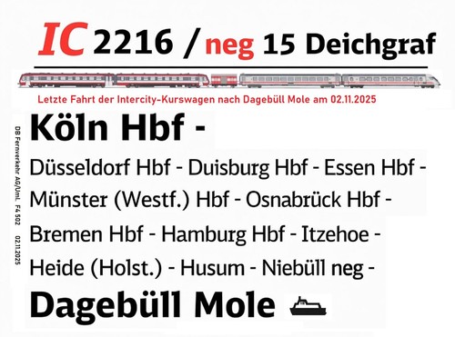Zuglaufschild 2216 - zuglaufschild, ic