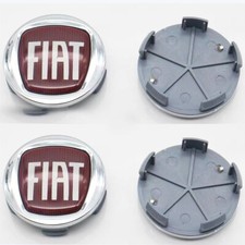 4x Für FIAT Radmittenabdeckung Emblem Reifenabdeckung Felgendecke Silber 60mm
