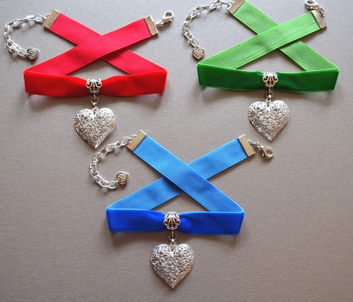 Trachtenschmuck samtband - trachtenschmuck,