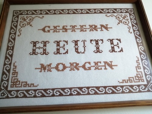 Kreuzstichbild holzramen - im,