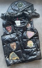 Moncler Weste mit Kapuze Größe S in Schwarz