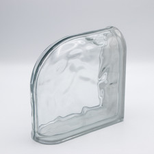 Basic Glasbaustein Wolke Doppel Endstein, 19 x 19 x 8 cm - 1 Stück