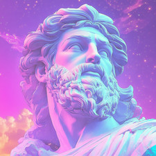 Wandtattoo Aufkleber Gott Zeus Vaporwave Wandaufkleber
