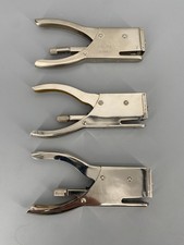 * 3X HEFTZANGE TACKER JUWEL ELASTIC HEFTER ORIGINAL VINTAGE CHROM