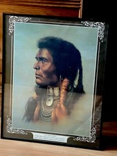 Wunderbare Bild "Indianer,"  von Bill Hampton  Gerahmt , Länge,50 cm x 40 cm