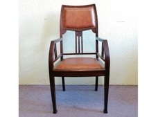 Jugendstil Armlehnsessel Armlehnstuhl Eiche Hochlehner Jugendstil antik 1900