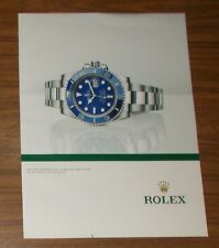 Seltene Werbung ROLEX OYSTER PERPETUAL SUBMARINER DATE Uhr 2014