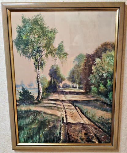 Original ölgemälde birkenweg - original,
