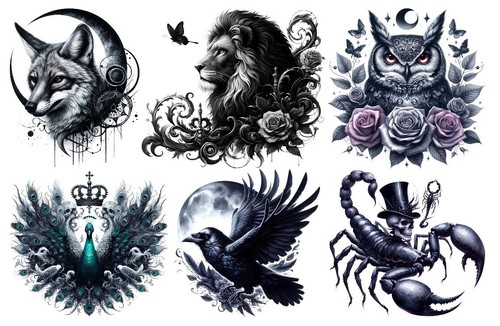 Bügelbild bügelmotiv gothic - bügelmotiv,