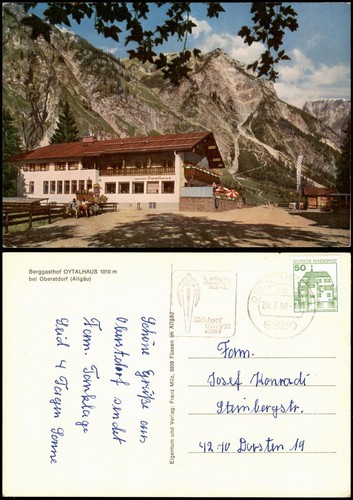 Ansichtskarte oberstdorf - ansichtskarte,