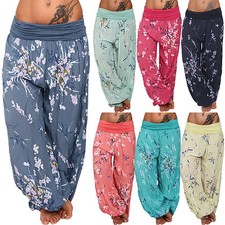 Hose Harem Aladin Sommer Blumen Freizeit Ali Baba Pumphose Pluder 34 36 38 40