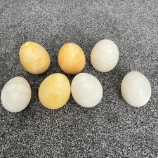 7 Eier Osterdekoration Marmor