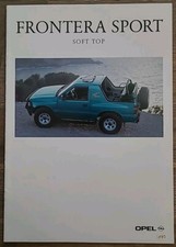 Opel Frontera Sport Soft Top (Isuzu Amigo) Prospekt/brochure/prospectus/folleto