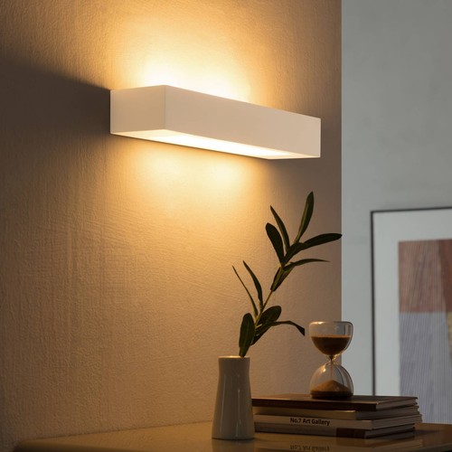 Lindby gips wandlampe weiß - lindby,
