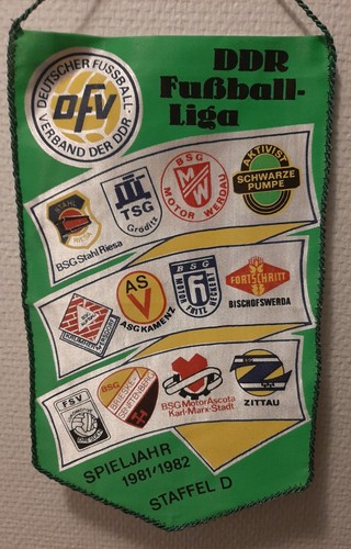 Wimpel fussball ddr - wimpel, oberliga