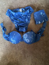 BH Set Blau Geblümt 75A und