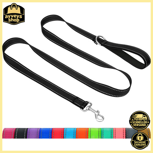 Hundeleine leicht schwarz - 1,8m,