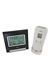 TFA Dostmann SPOT Kabelloses Digitalthermometer Schwarz 30.3030.01 Funkuhr