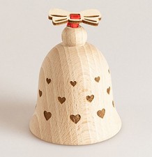 Wooden Bell Beech Heart