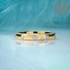 Trauring gold 3mm cvd diamant - cvd,