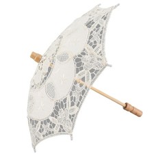Brautschirm kleiner Vintage Spitzenschirm Hochzeitssonnenschirm Zahn...