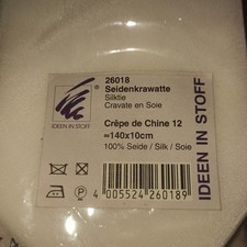 1 x  Krawatte  140 x 10 cm Crepe de Chine 12 Seidenmalerei