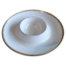 Heinrich Eierbecher Anmut Porzellan Weiß Goldrand Klassisch