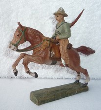 Wildwest - Figur aus Masse : Cowboy zu Pferd von ELASTOLIN VK (2)