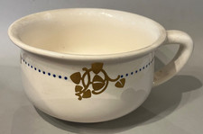 Antik Nachttopf Keramik Jugendstil 21x12cm glasiert Hersteller V&B Sammlerstück