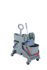 MCAR Doppelfahreimer PE Profi 36S Grau Reinigungswagen Putzwagen mit Seitengriff