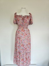 Sommer Kleid Bunt Pink Blumen