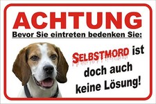 Schild Achtung Beagle