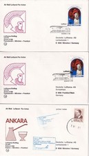 Lufthansa Erstflug 10 Briefe/Karten Griechenland/Türkei 1982/83