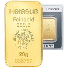 20 Gramm Goldbarren - 999,9