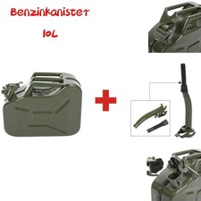 Metallkanister 10L Benzinkanister Kraftstoffkanister Reserve Kanister Stahlblech