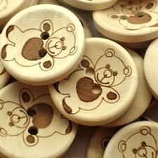 HOLZKNÖPFE 25MM KNÖPFE TEDDY