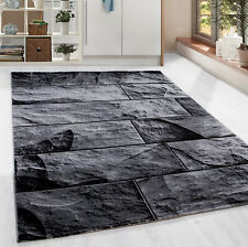 Design Kurzflor Teppich Stein