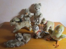 Konvolut antike Plüschtiere: Steiff ,Hermann u.a. , teilw. mit ID`S