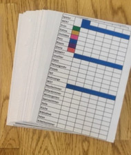 20 große Lösungszettel für Cluedo Detektivspiel Verdächtige Dr. Orchidee