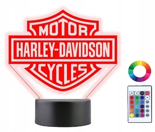 Led nachtlampe harley - 3d,