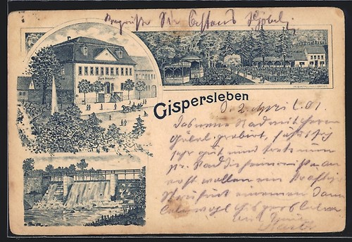 Lithographie gispersleben - lithographie,