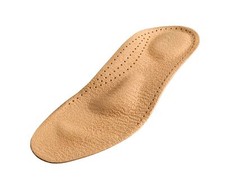 Leder-Komfort-Fussbett Einlege Sohle 38 Komfortable Leder-Einlagen Braun B-WARE