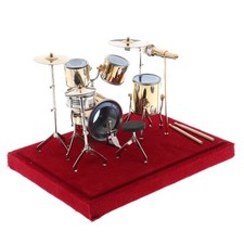 Miniatur Kupfer Schlagzeug Modell, Musikinstrument Display, 12. Puppen, Action