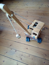 DDR Holzspielzeug Holzkran