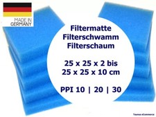 1B-Ware - Filterschaum Filtermatte Filterschwamm 25 x 25 x 2 bis 25 x 25 x 10 cm