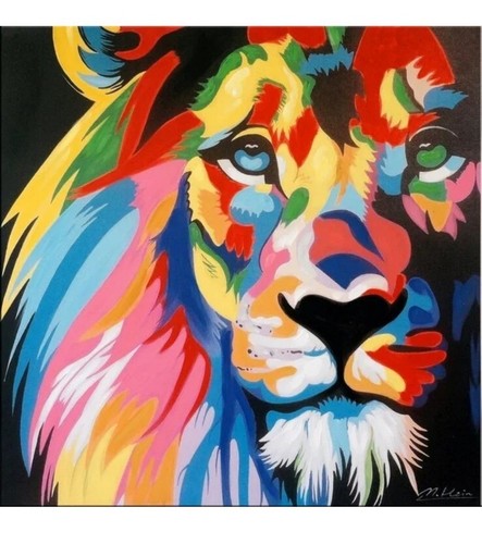 Acrylgemälde lion pop art - acrylgemälde,