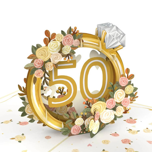 Pop klappkarte goldene - 3d,