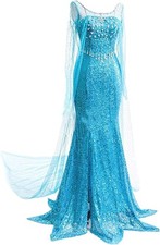 Damen Elsa Kostüm Kleid
