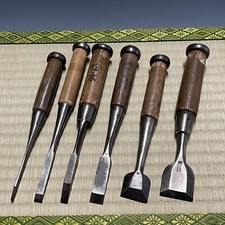 Japanischer OIRE TATAKI NOMI Stechbeitel #270 6 Stück Skulptur Tischlerei Hol...